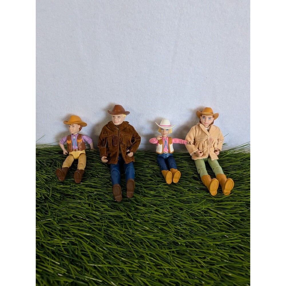 Fisher Price Loving Family Dollhouse Cowgirl Cowboy Western Dolls